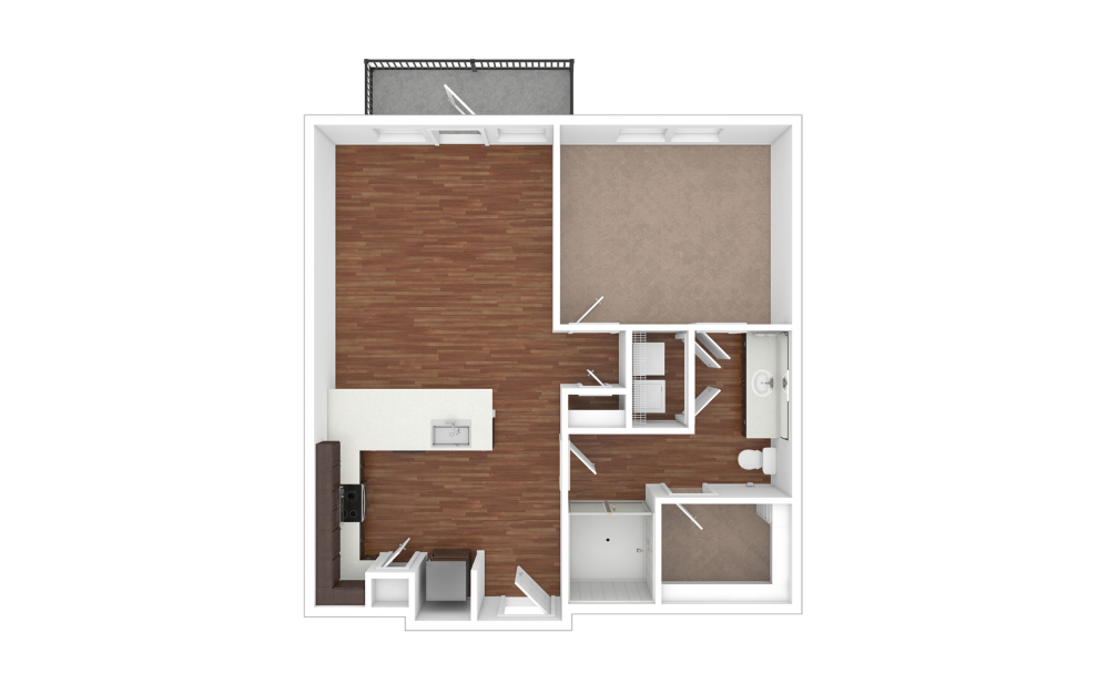 3D Unfurnished Floorplan - A4