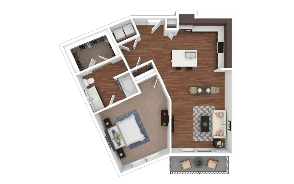 3D Furnished Floorplan - A5