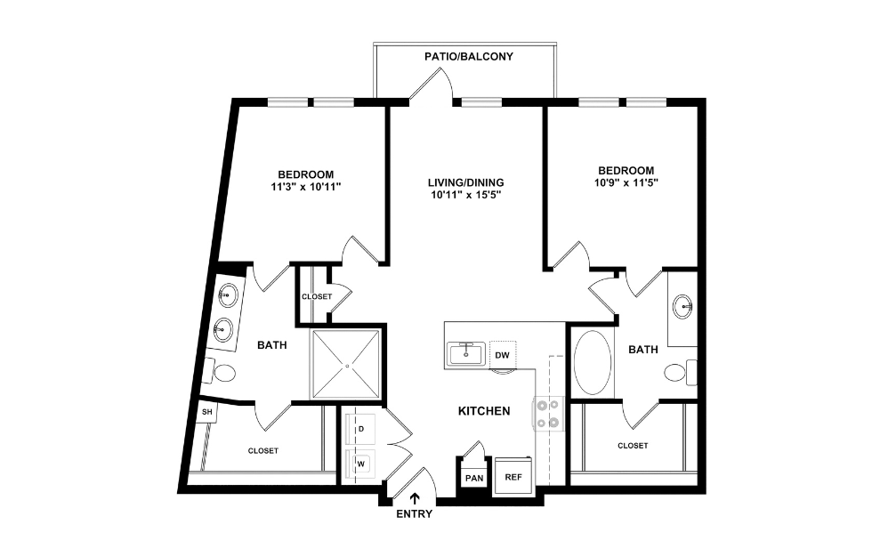 2D Flat Floorplan - B1