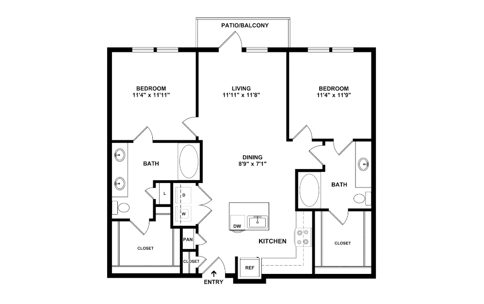 2D Flat Floorplan - B2