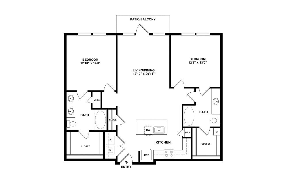 2D Flat Floorplan - B3