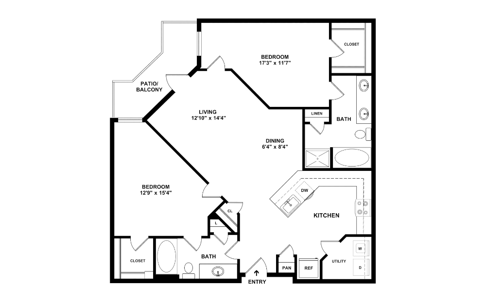 2D Flat Floorplan - B4