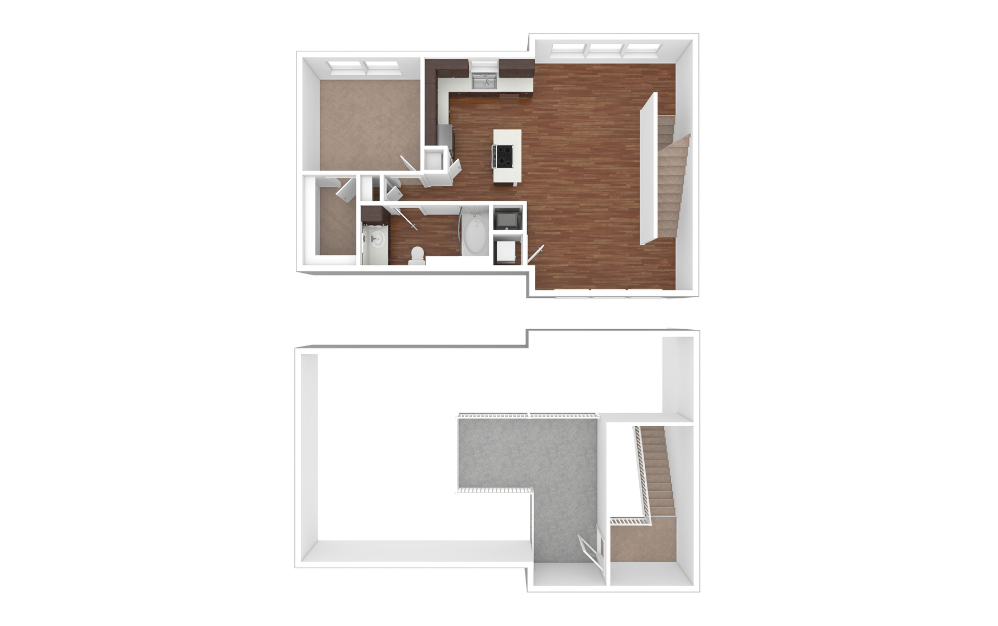 3D Unfurnished Floorplan - TH